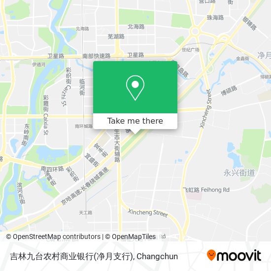 吉林九台农村商业银行(净月支行) map