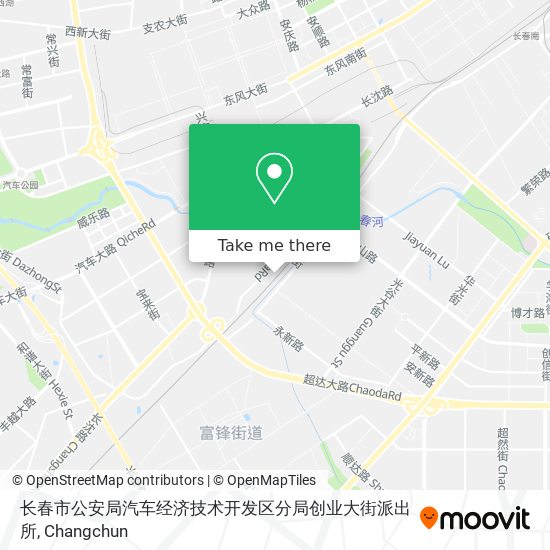 长春市公安局汽车经济技术开发区分局创业大街派出所 map