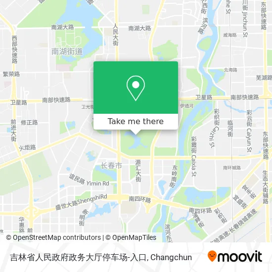 吉林省人民政府政务大厅停车场-入口 map