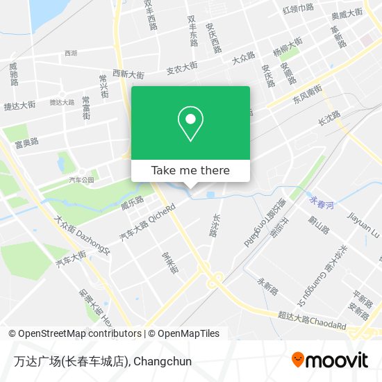 万达广场(长春车城店) map