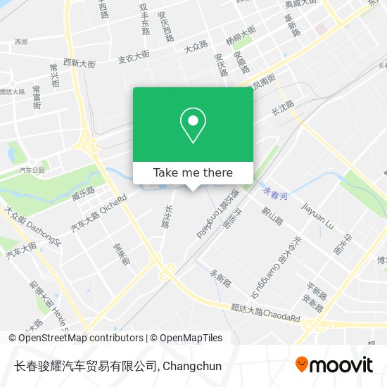 长春骏耀汽车贸易有限公司 map