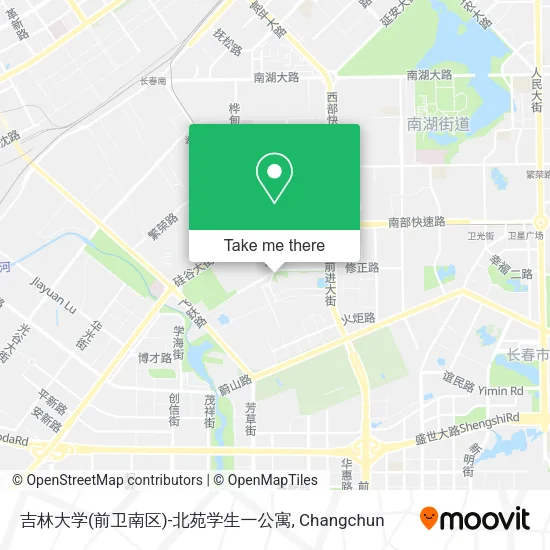 吉林大学(前卫南区)-北苑学生一公寓 map