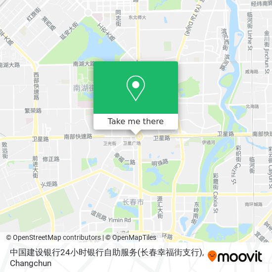 中国建设银行24小时银行自助服务(长春幸福街支行) map