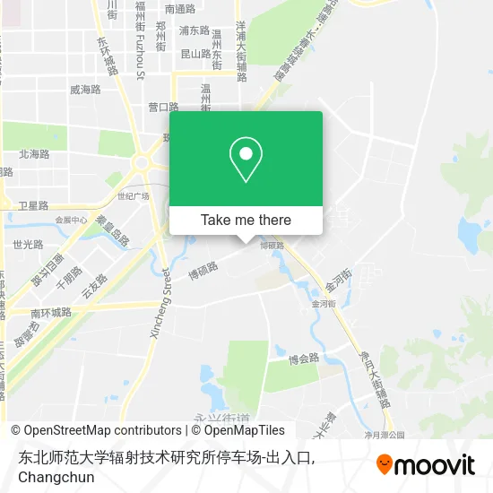 东北师范大学辐射技术研究所停车场-出入口 map