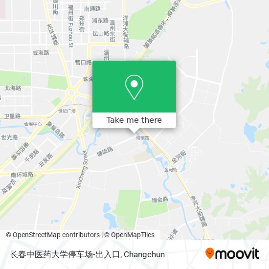 长春中医药大学停车场-出入口 map