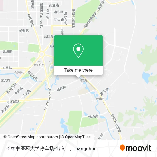 长春中医药大学停车场-出入口 map