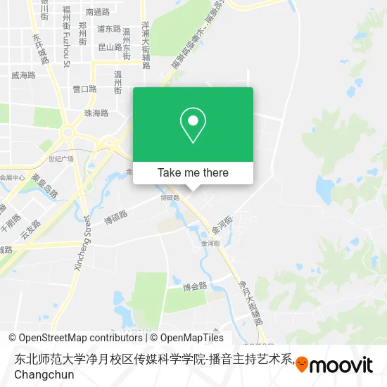 东北师范大学净月校区传媒科学学院-播音主持艺术系 map