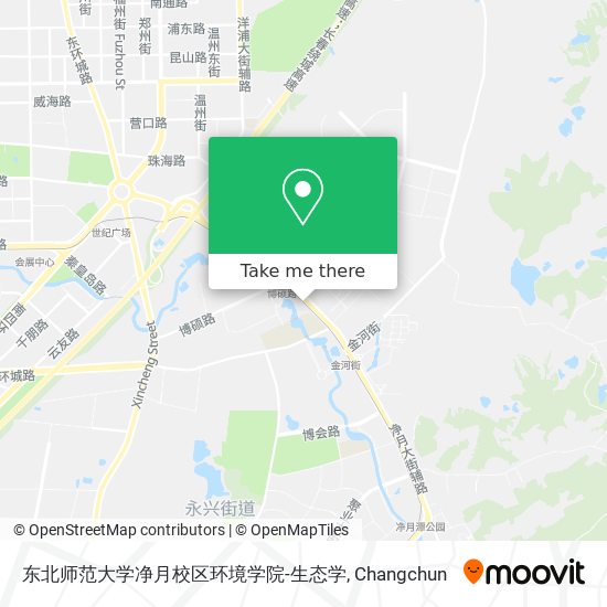 东北师范大学净月校区环境学院-生态学 map
