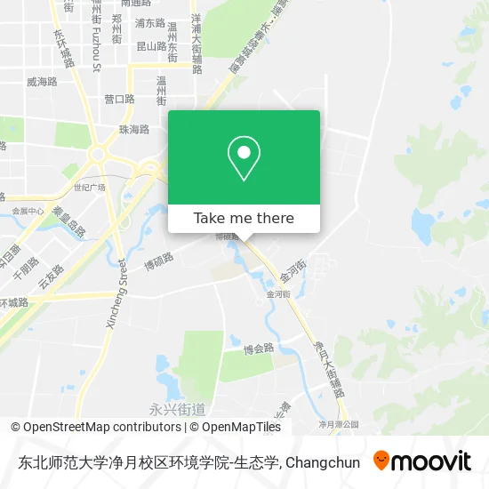 东北师范大学净月校区环境学院-生态学 map