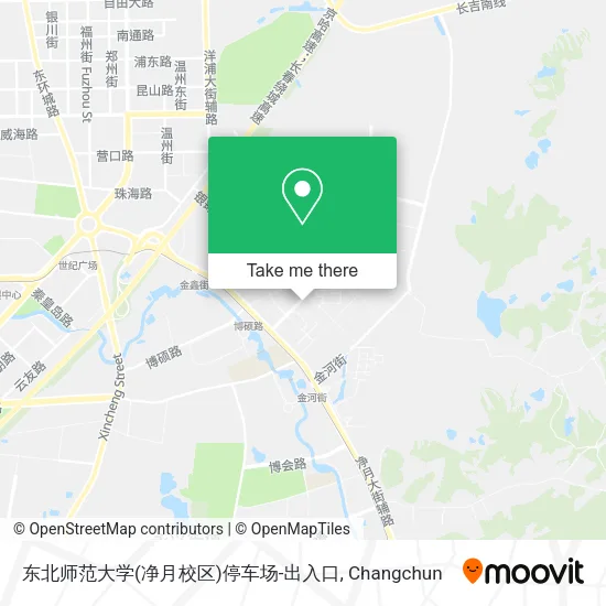 东北师范大学(净月校区)停车场-出入口 map