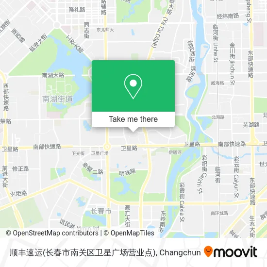 顺丰速运(长春市南关区卫星广场营业点) map