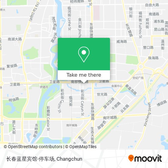 长春蓝星宾馆-停车场 map