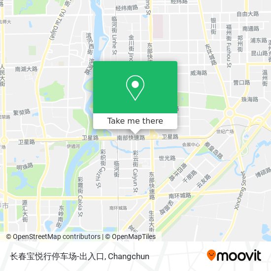 长春宝悦行停车场-出入口 map
