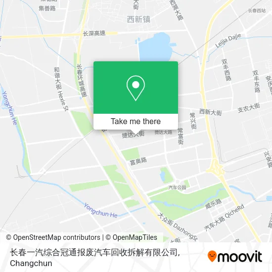 长春一汽综合冠通报废汽车回收拆解有限公司 map