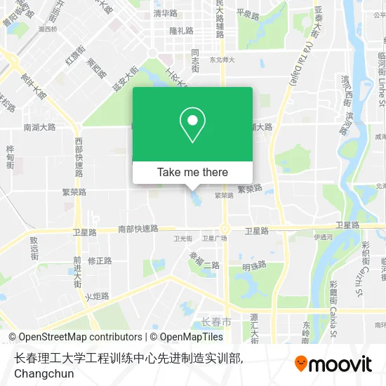 长春理工大学工程训练中心先进制造实训部 map