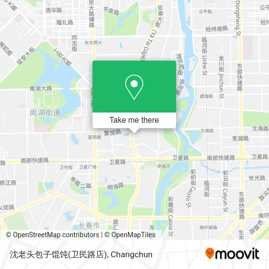 沈老头包子馄饨(卫民路店) map