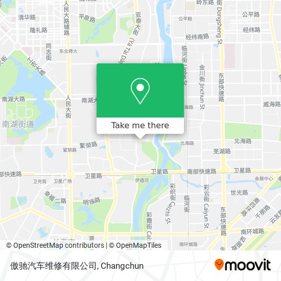 傲驰汽车维修有限公司 map