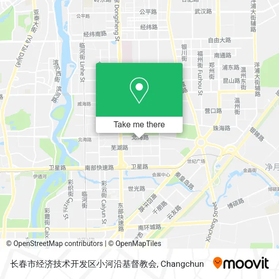 长春市经济技术开发区小河沿基督教会 map