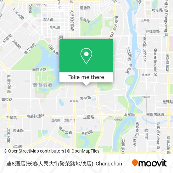 速8酒店(长春人民大街繁荣路地铁店) map