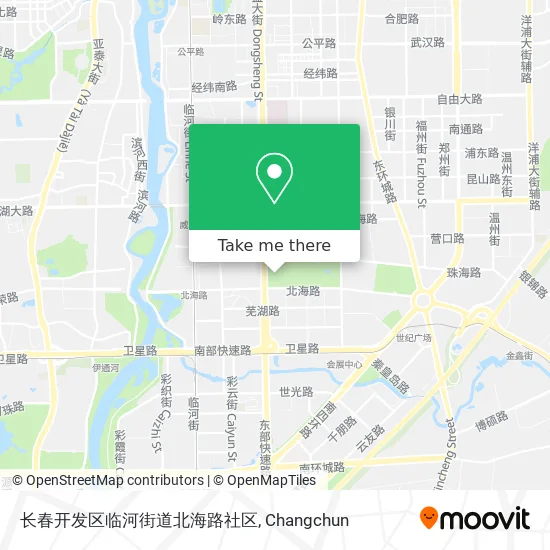 长春开发区临河街道北海路社区 map