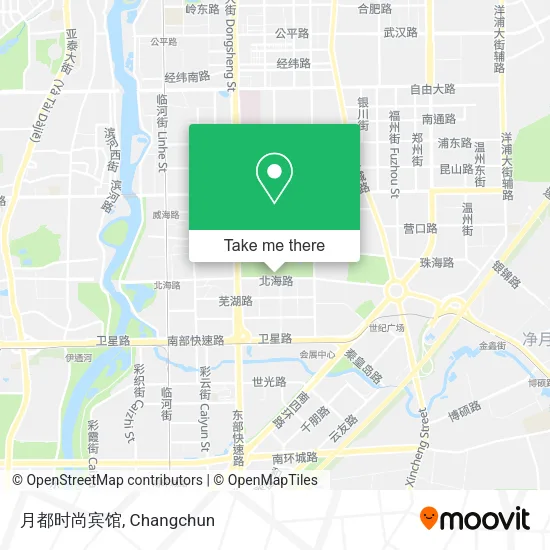 月都时尚宾馆 map