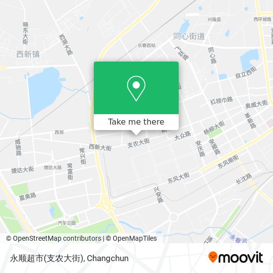 永顺超市(支农大街) map