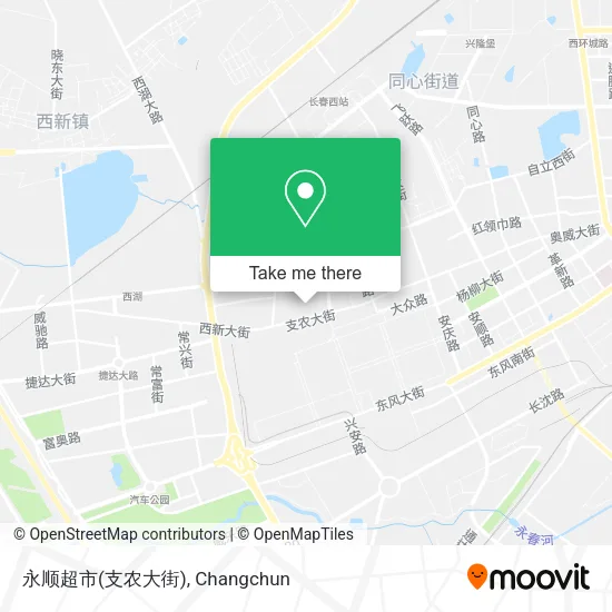 永顺超市(支农大街) map