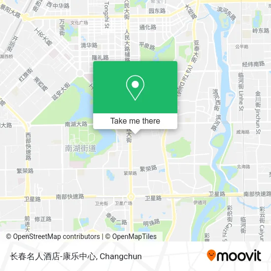长春名人酒店-康乐中心 map