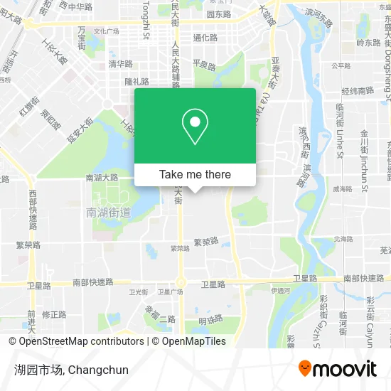 湖园市场 map