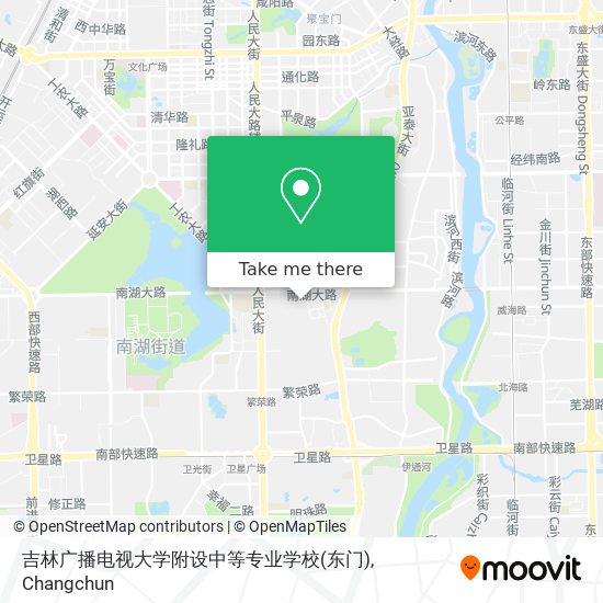 吉林广播电视大学附设中等专业学校(东门) map