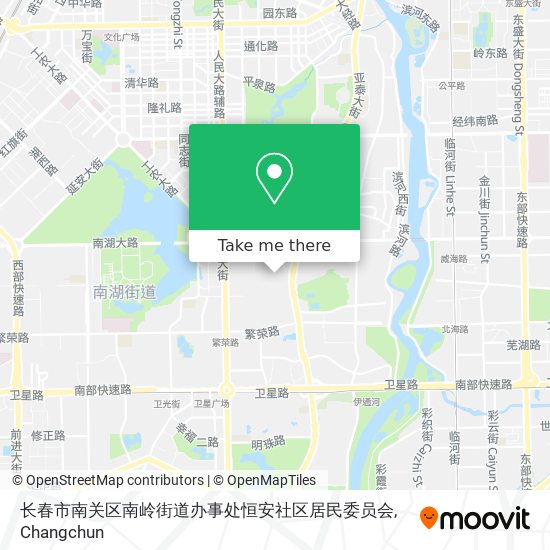 长春市南关区南岭街道办事处恒安社区居民委员会 map