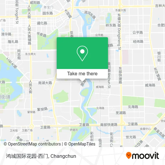 鸿城国际花园-西门 map