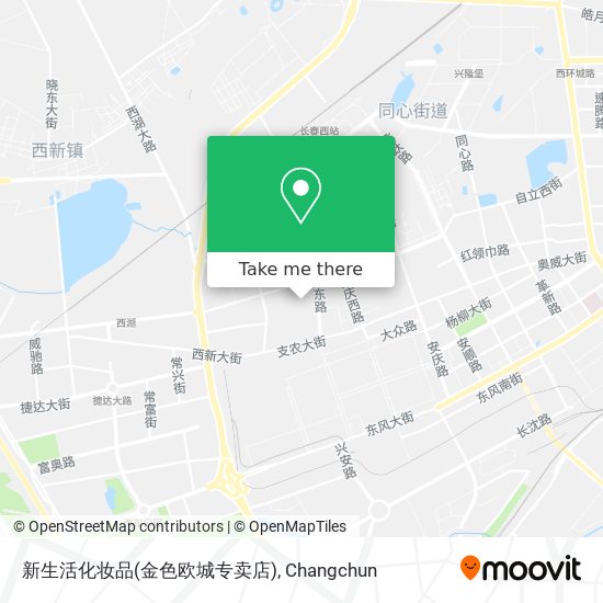 新生活化妆品(金色欧城专卖店) map