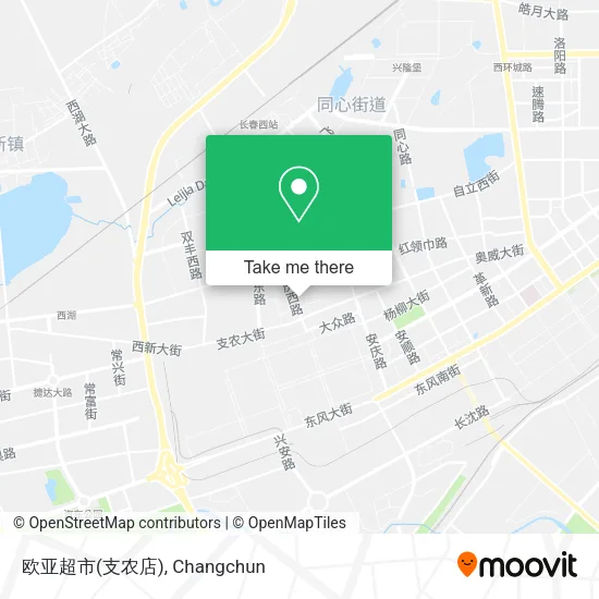 欧亚超市(支农店) map