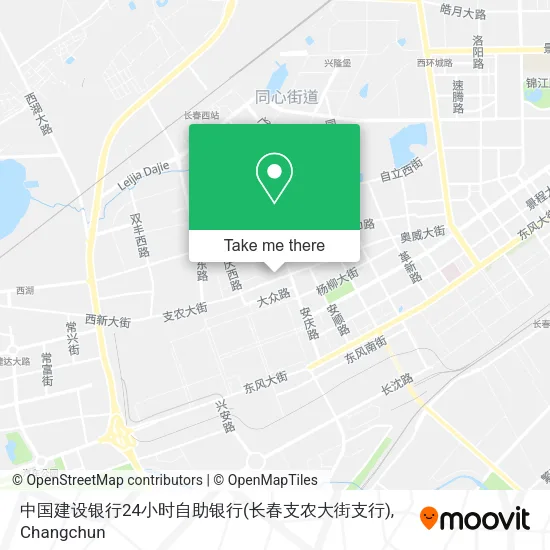 中国建设银行24小时自助银行(长春支农大街支行) map