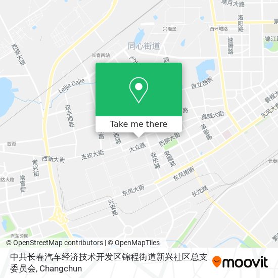 中共长春汽车经济技术开发区锦程街道新兴社区总支委员会 map