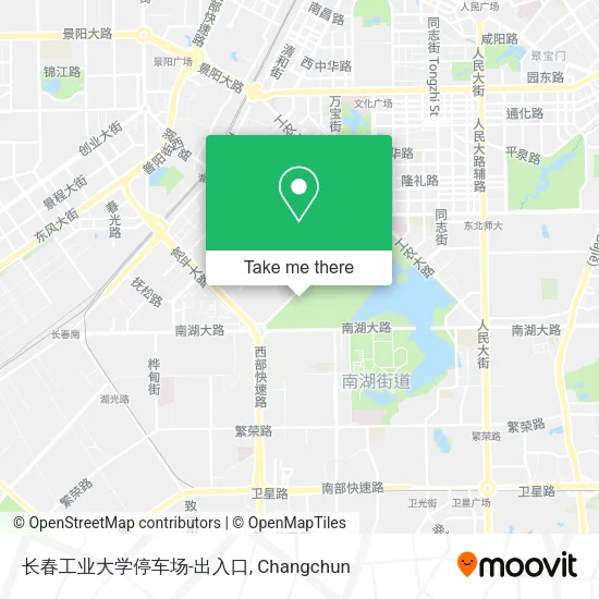 长春工业大学停车场-出入口 map