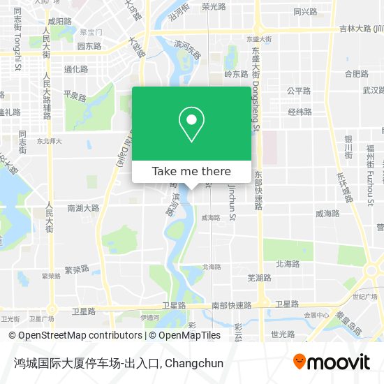 鸿城国际大厦停车场-出入口 map