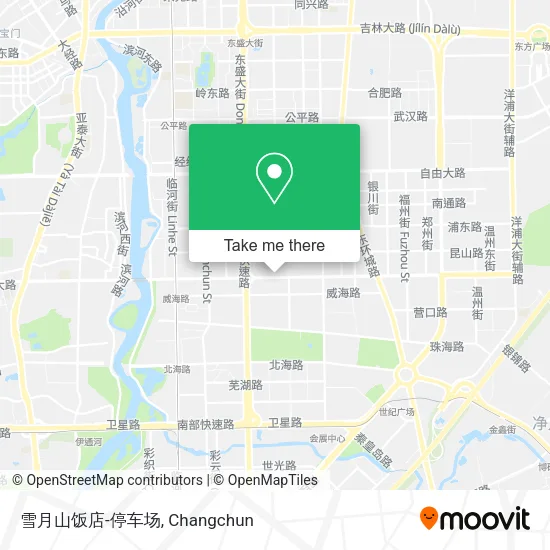 雪月山饭店-停车场 map