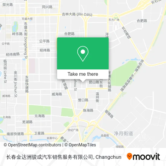 长春金达洲骏成汽车销售服务有限公司 map
