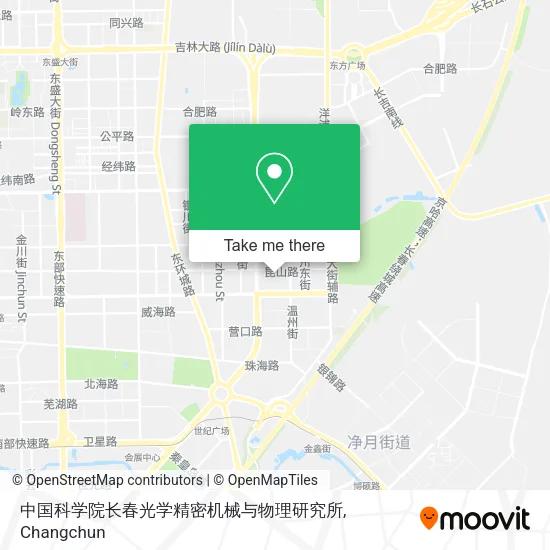 中国科学院长春光学精密机械与物理研究所 map