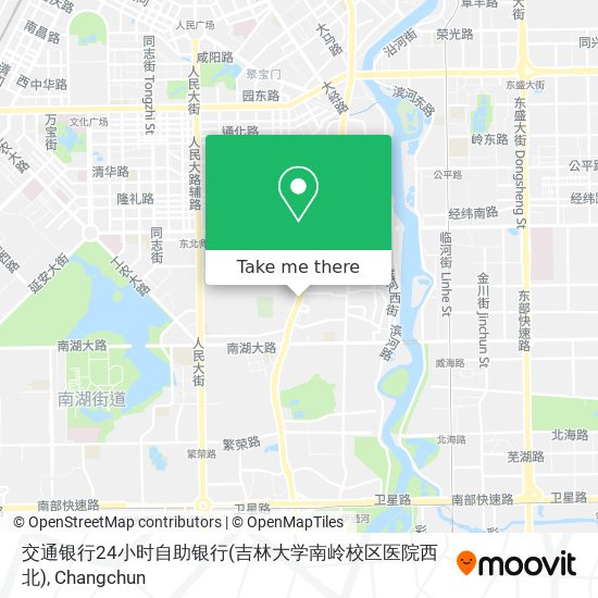 交通银行24小时自助银行(吉林大学南岭校区医院西北) map