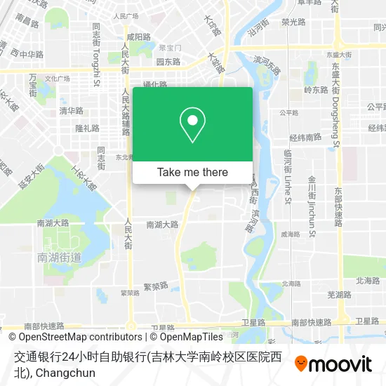 交通银行24小时自助银行(吉林大学南岭校区医院西北) map