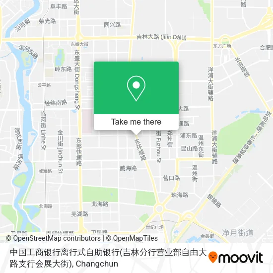 中国工商银行离行式自助银行(吉林分行营业部自由大路支行会展大街) map