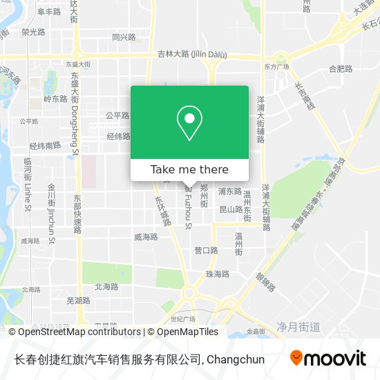 长春创捷红旗汽车销售服务有限公司 map