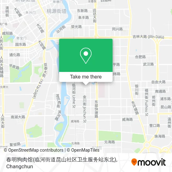 春明狗肉馆(临河街道昆山社区卫生服务站东北) map