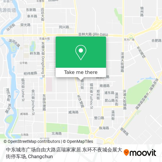 中东城市广场自由大路店瑞家家居.东环不夜城会展大街停车场 map