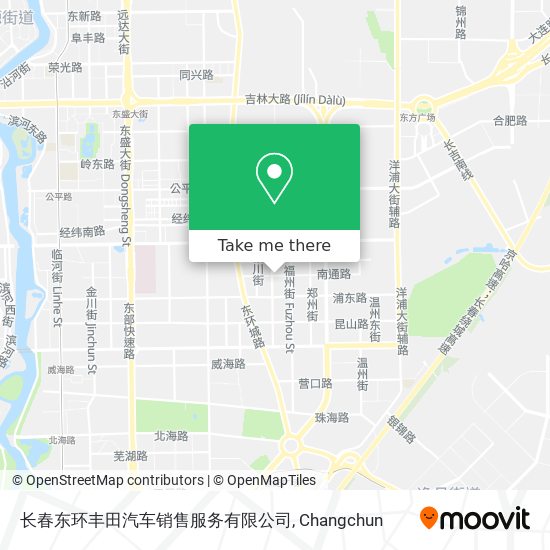 长春东环丰田汽车销售服务有限公司 map