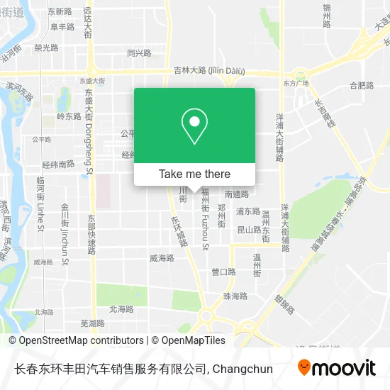 长春东环丰田汽车销售服务有限公司 map