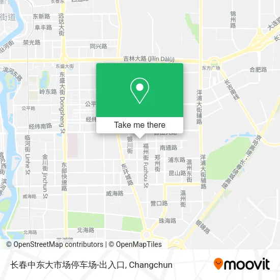长春中东大市场停车场-出入口 map